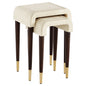 Cyan Design Channel 12218 Nesting Tables, Off-White | Walnut | Brass