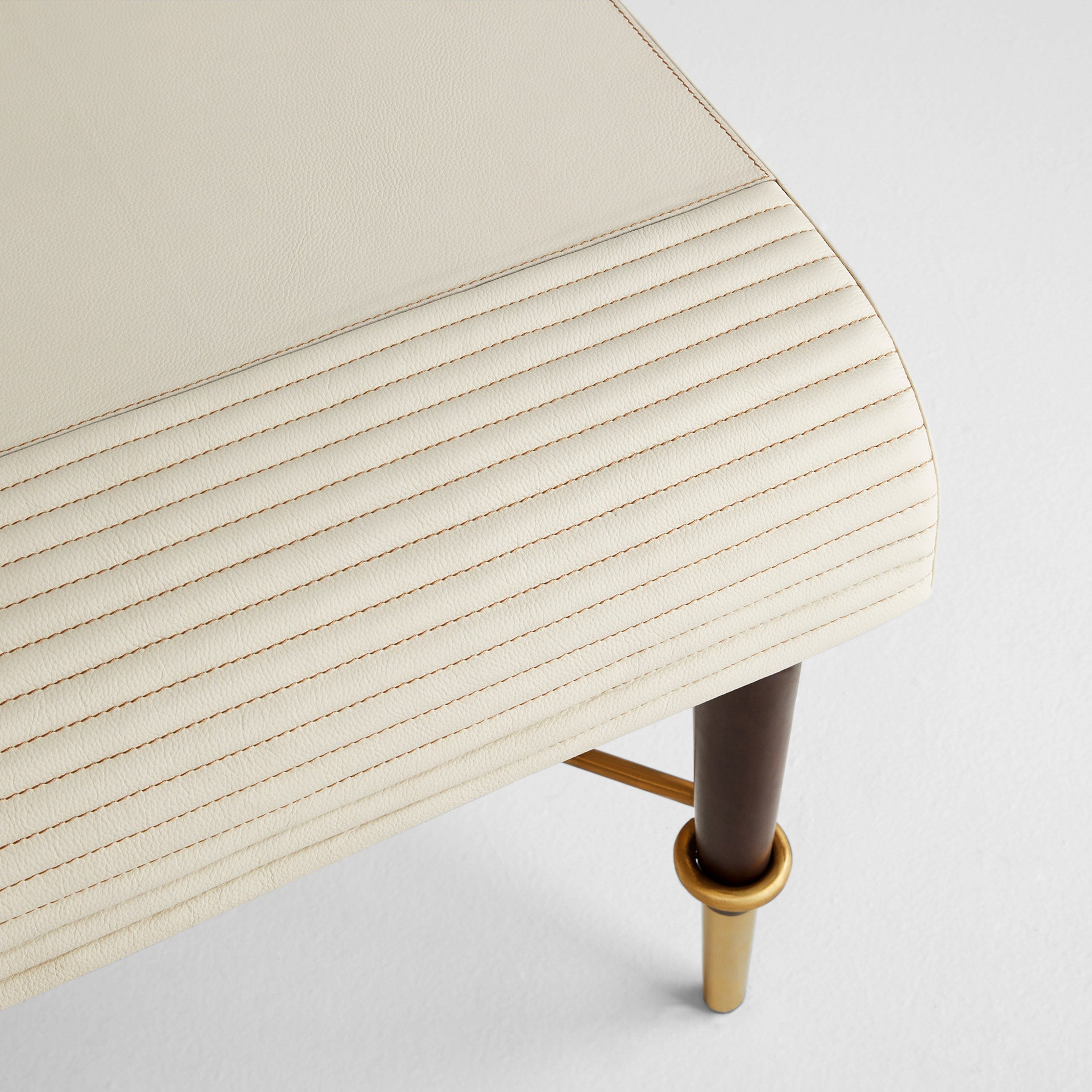 Cyan Design Channel 12219 Cocktail Table, Off-White | Walnut | Brass