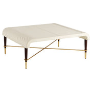 Cyan Design Channel 12219 Cocktail Table, Off-White | Walnut | Brass