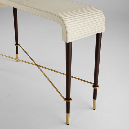 Cyan Design 12220 Console Table, Off-White | Walnut | Brass