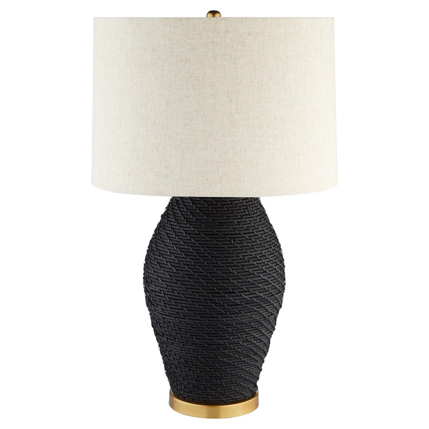 Cyan Design Rotin 12231 Table Lamp, UL Dry Rated, Black|Antique Brass|White
