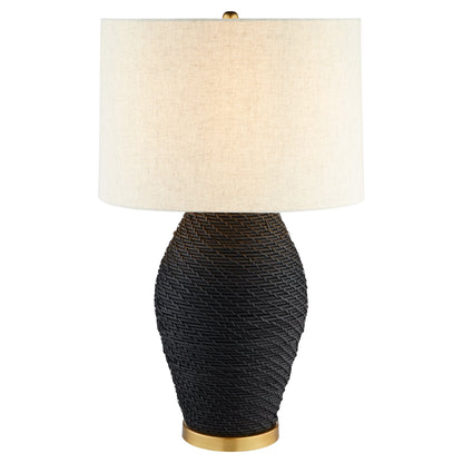 Cyan Design Rotin 12231 Table Lamp, UL Dry Rated, Black|Antique Brass|White
