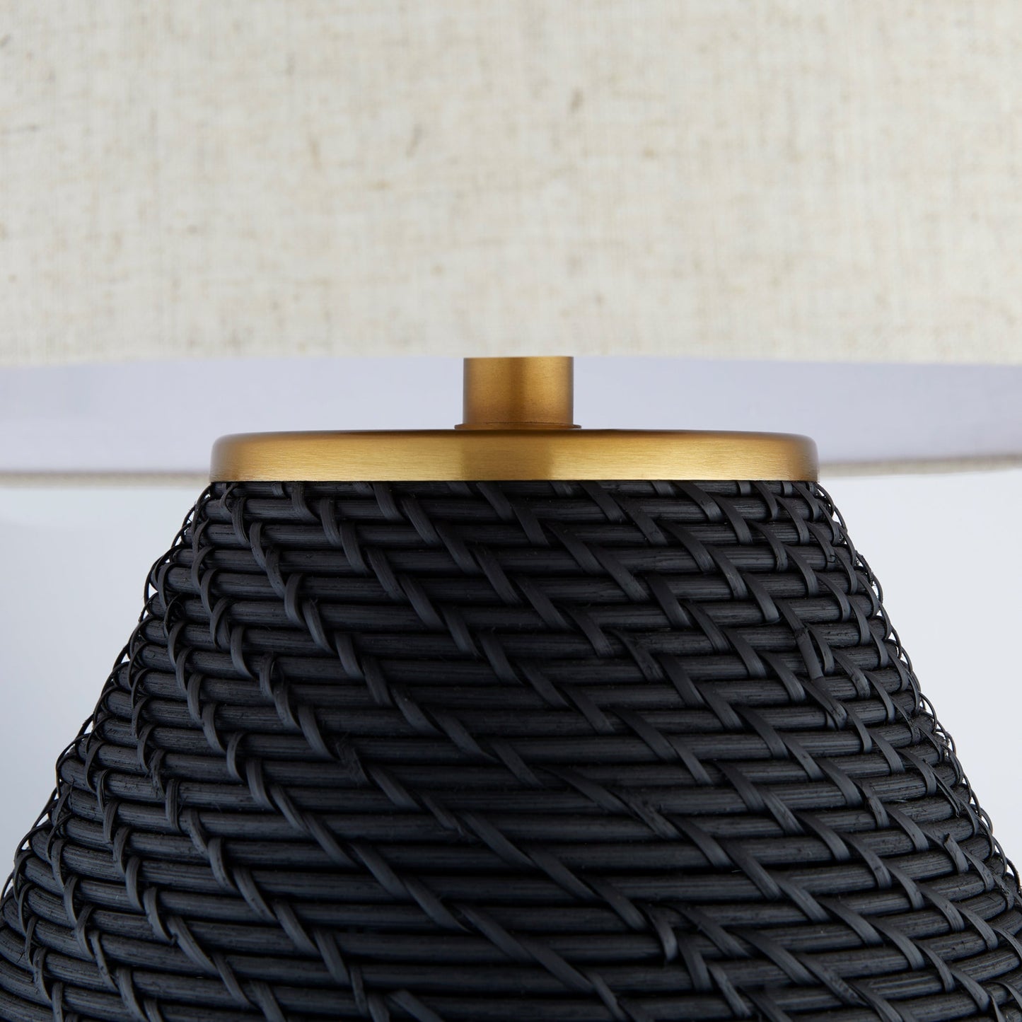 Cyan Design Rotin 12231 Table Lamp, UL Dry Rated, Black|Antique Brass|White