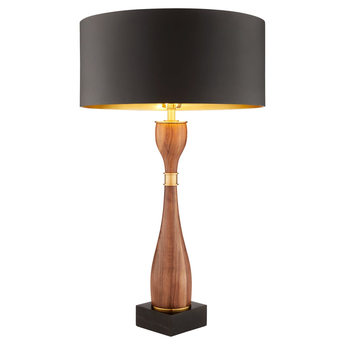 Cyan Design Veneta 12236 Table Lamp, UL Dry Rated, Walnut|Brass|Black