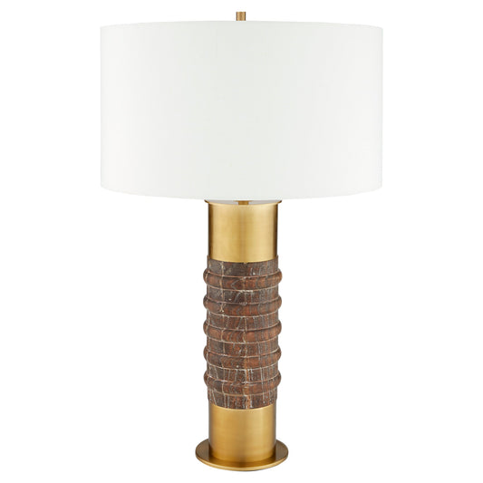 Cyan Design Anneau 12238 Table Lamp, UL Dry Rated, Charcoal|Antique Brass|White
