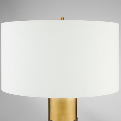 Cyan Design Anneau 12238 Table Lamp, UL Dry Rated, Charcoal|Antique Brass|White