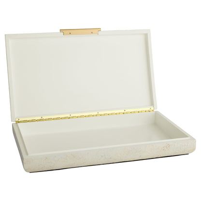 Cyan Design 12240 Box, Celestial, Jewelry Storage, Eggshell Lacquer | Brass