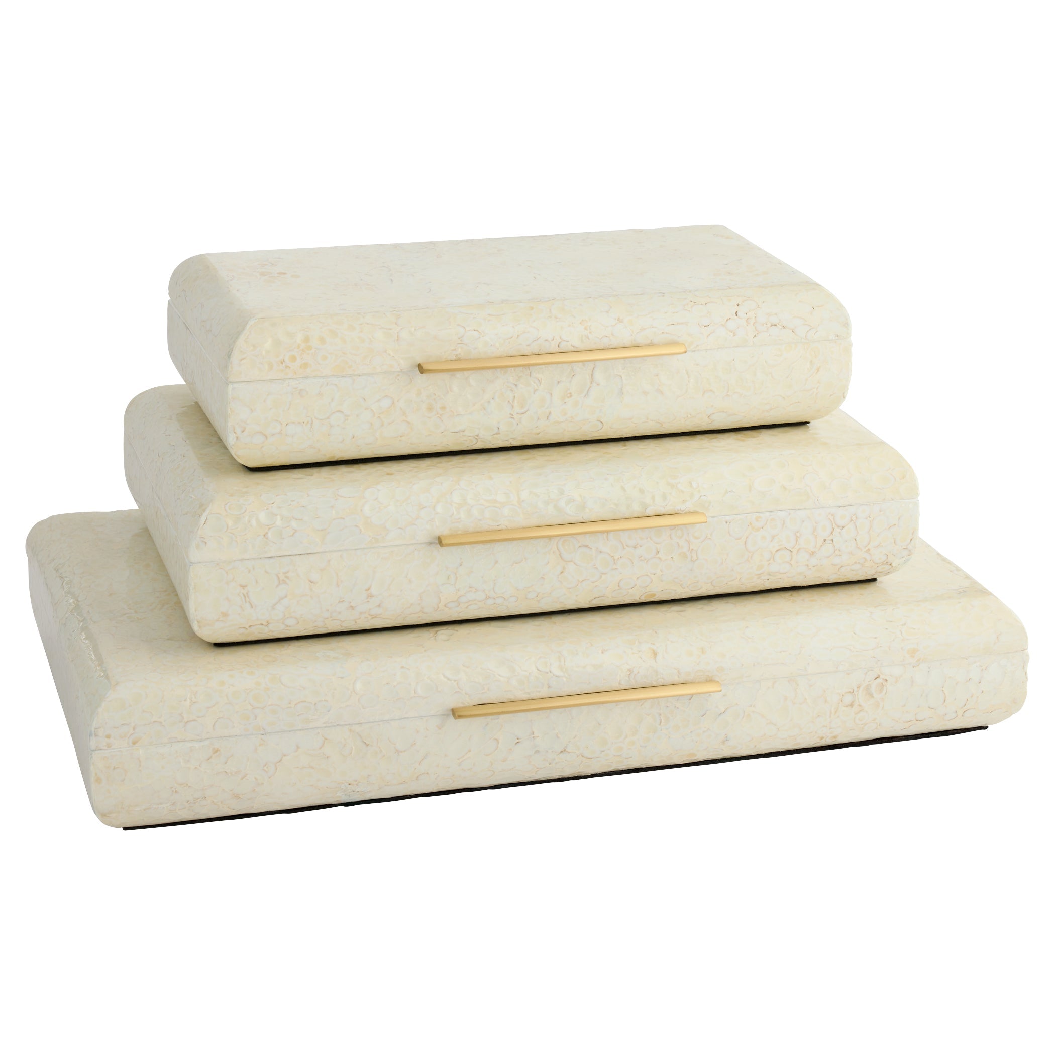 Cyan Design 12240 Box, Celestial, Jewelry Storage, Eggshell Lacquer | Brass