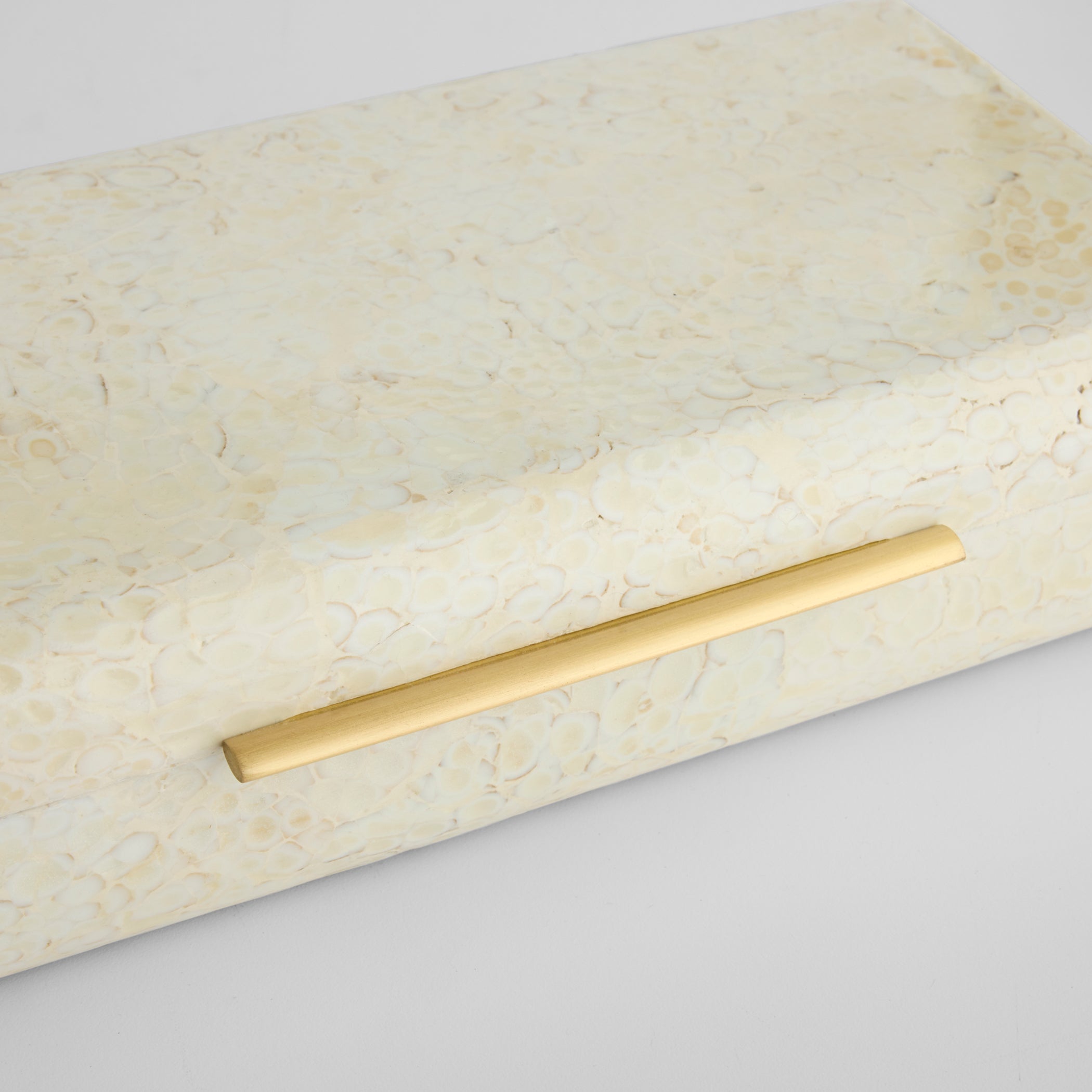 Cyan Design 12242 Box, Contemporary, Eggshell Lacquer | Brass