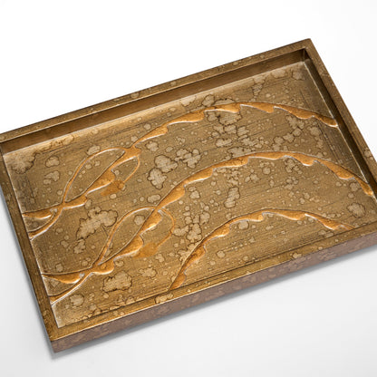Cyan Design 12255 Florence Trays, Tray, Bronze Lacquer