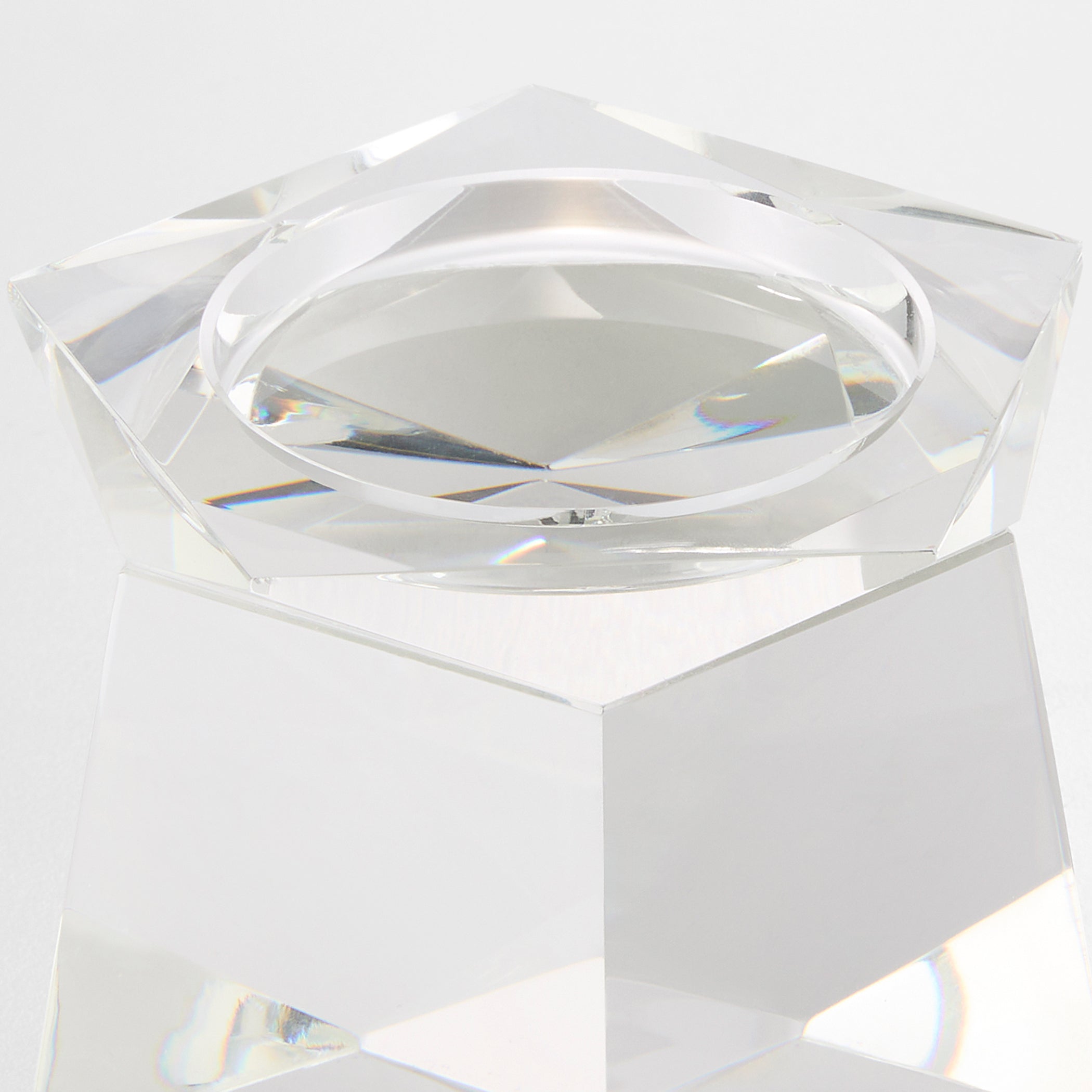 Cyan Design 12294 Candle Holders, Type: Candle Holders, Additional Attributes: Faceted, Finish: Clear