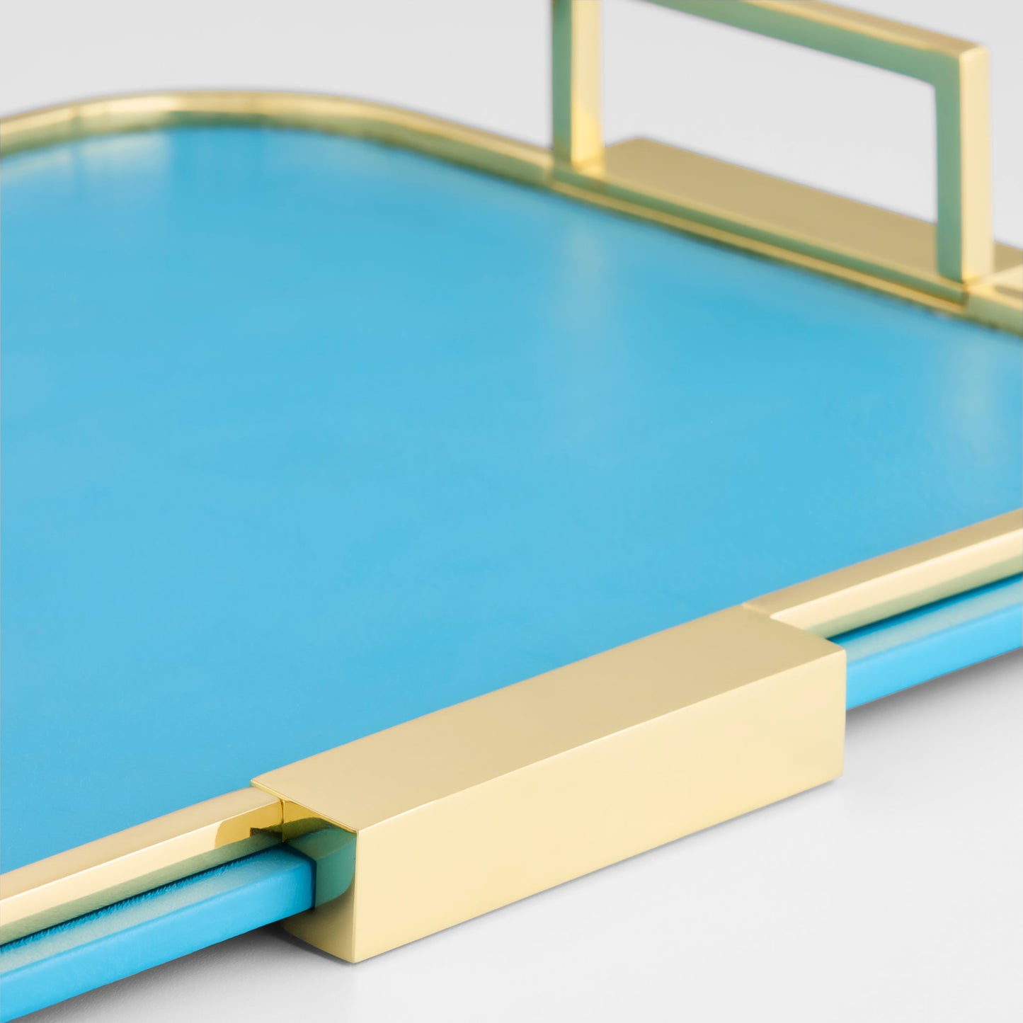 Cyan Design 12314 Campaign Trays, Blue | Brass