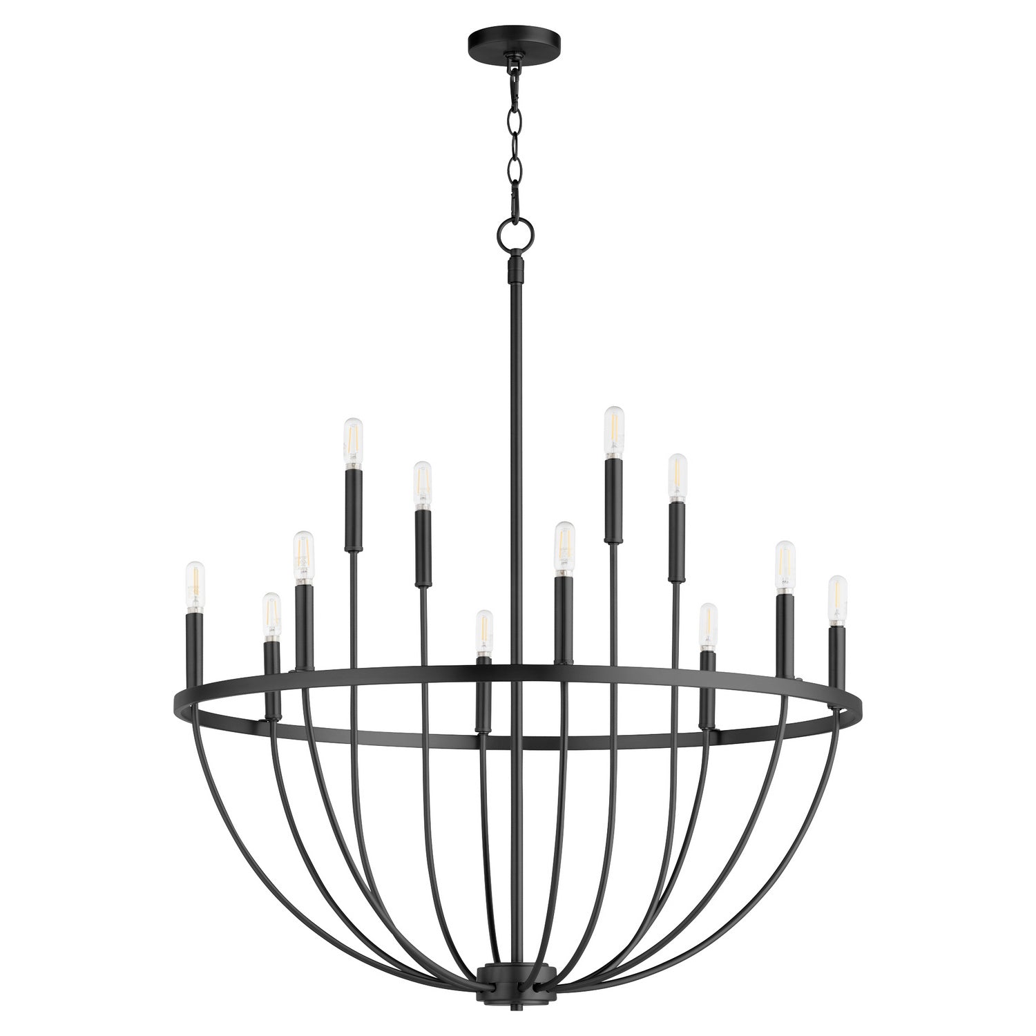 Quorum Tribute 6374-12-59 Chandelier - Matte Black