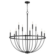 Quorum Tribute 6374-12-59 Chandelier - Matte Black