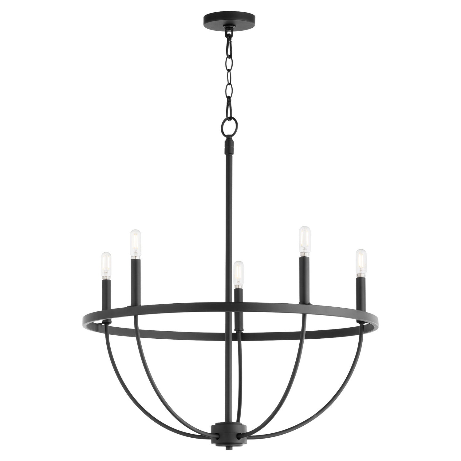 Quorum Tribute 6374-5-59 Chandelier - Matte Black