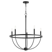 Quorum Tribute 6374-5-59 Chandelier - Matte Black