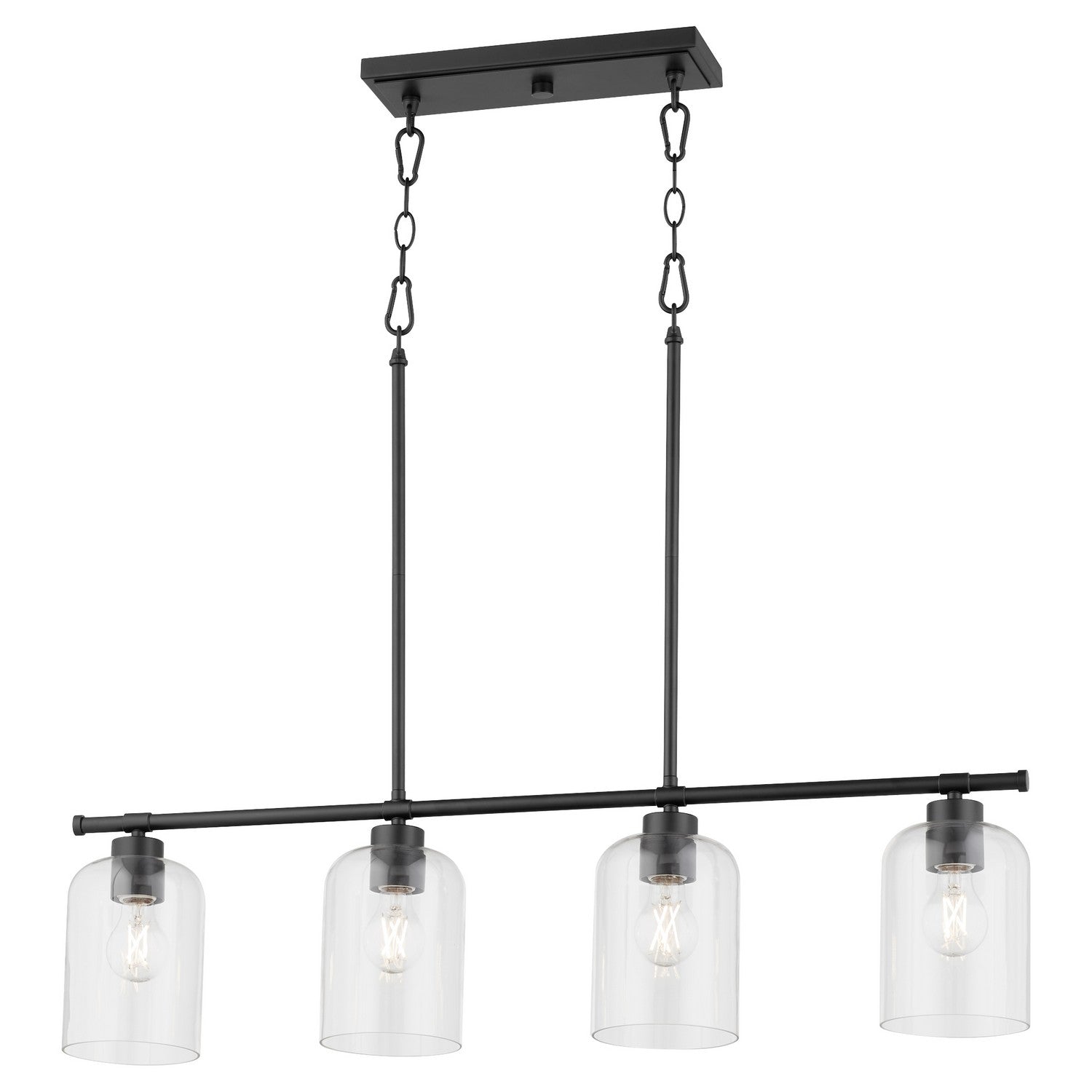 Quorum Tribute 6574-4-59 Chandelier - Matte Black