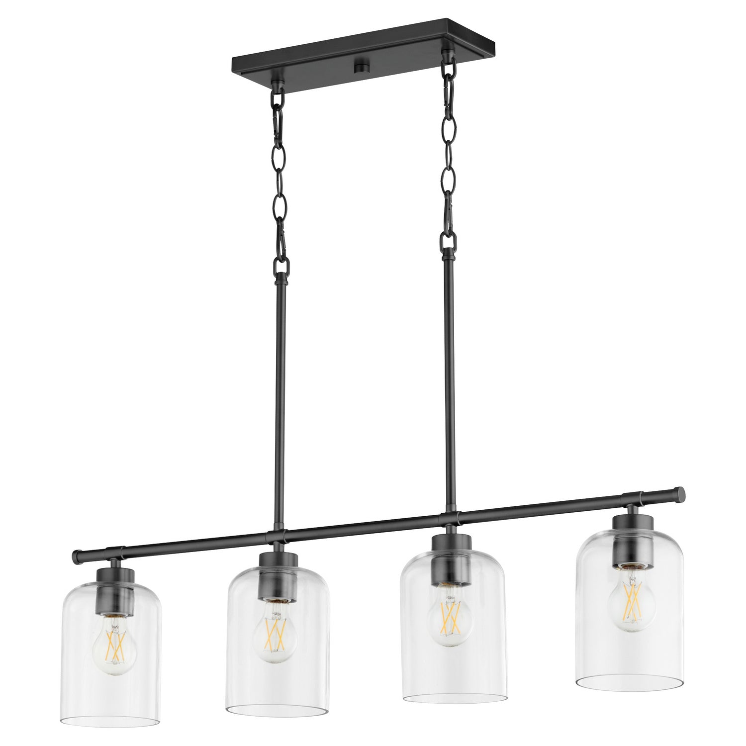 Quorum Tribute 6574-4-59 Chandelier - Matte Black