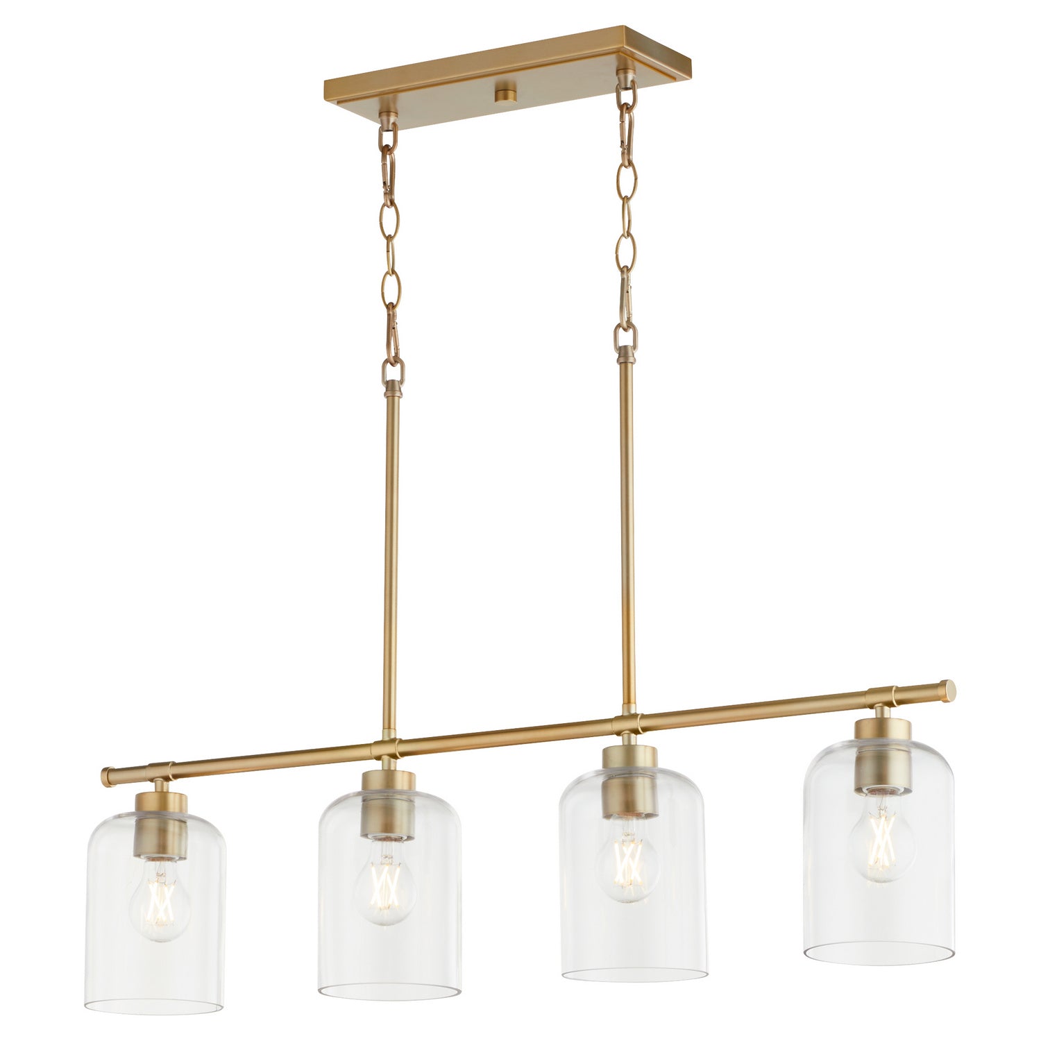 Quorum Tribute 6574-4-80 Chandelier - Aged Brass