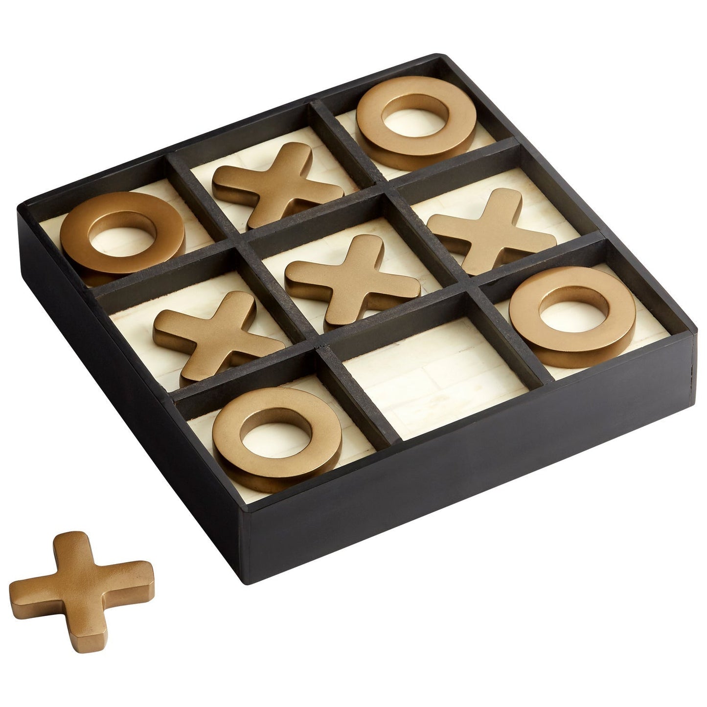 Cyan Design 10656 Tic-Tac-Glow Sculpture - Black & Gold & White