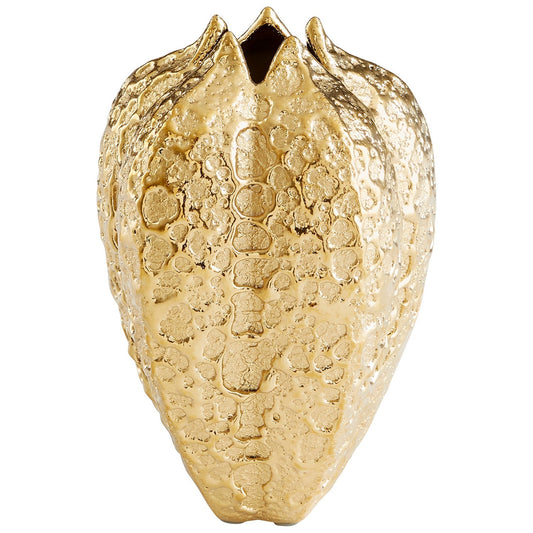 Cyan Design 10801 Pores Vase - Gold - Medium DISCONTINUED