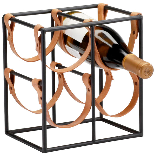 Cyan Design 04913 Brighton Wine Holder - Raw Steel - Small