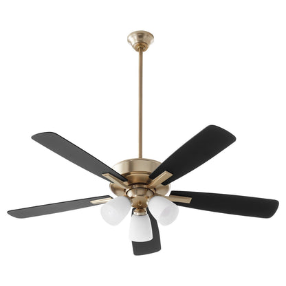 Quorum Ovation 4525-380 Ceiling Fan - Aged Brass