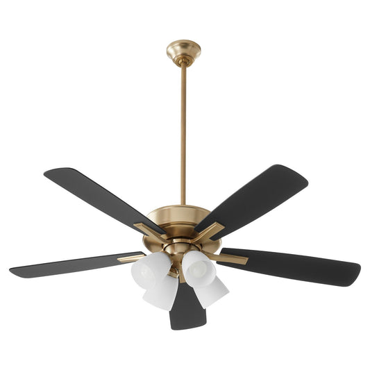 Quorum Ovation 4525-480 Ceiling Fan - Aged Brass