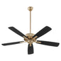 Quorum Ovation 4525-80 Ceiling Fan - Aged Brass