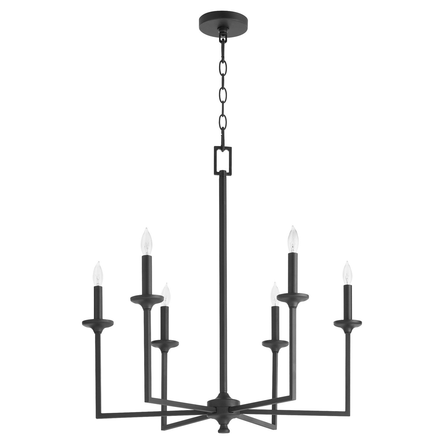 Quorum Eldorado 6005-6-59 Chandelier - Matte Black