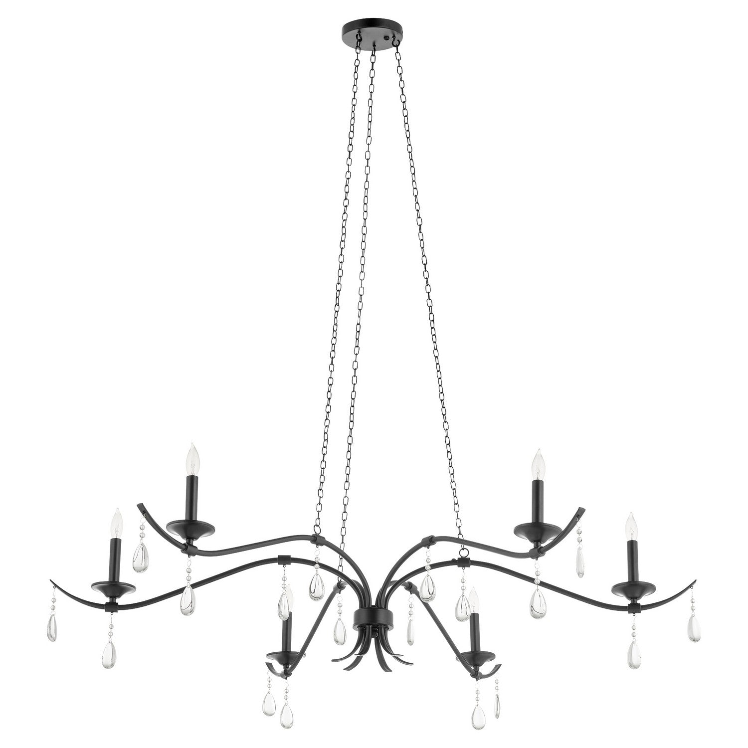 Quorum Lorelei 602-6-59 Chandelier - Matte Black