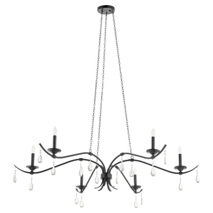 Quorum Lorelei 602-6-59 Chandelier - Matte Black