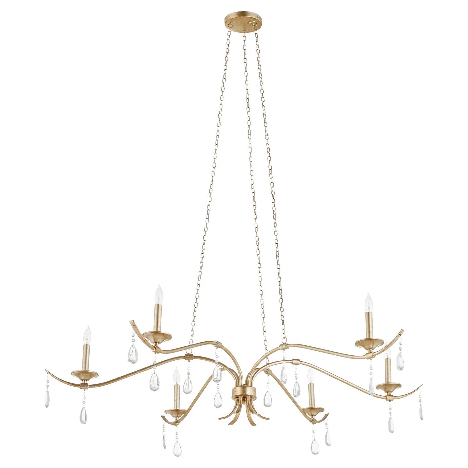 Quorum Lorelei 602-6-60 Chandelier - Antique Silver