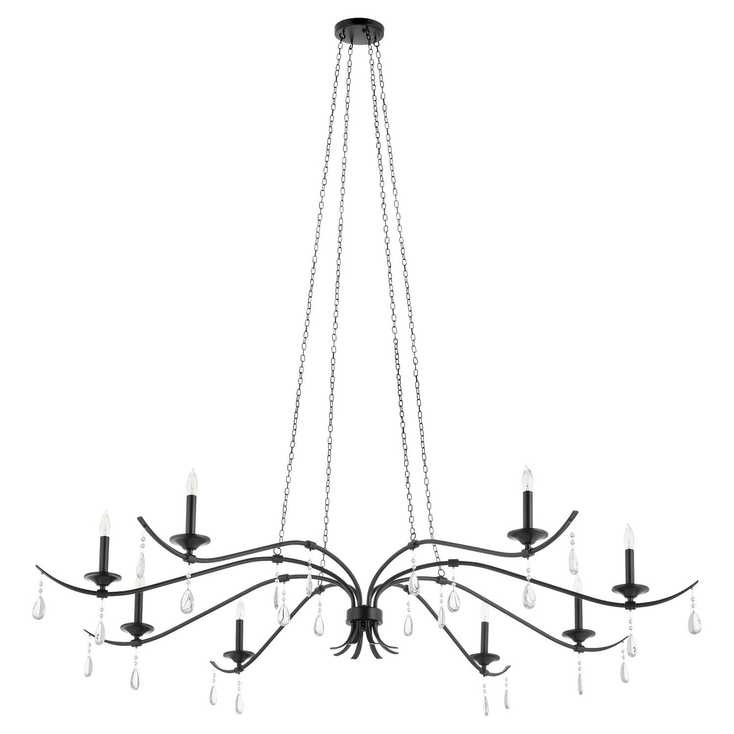 Quorum Lorelei 602-8-59 Chandelier - Matte Black