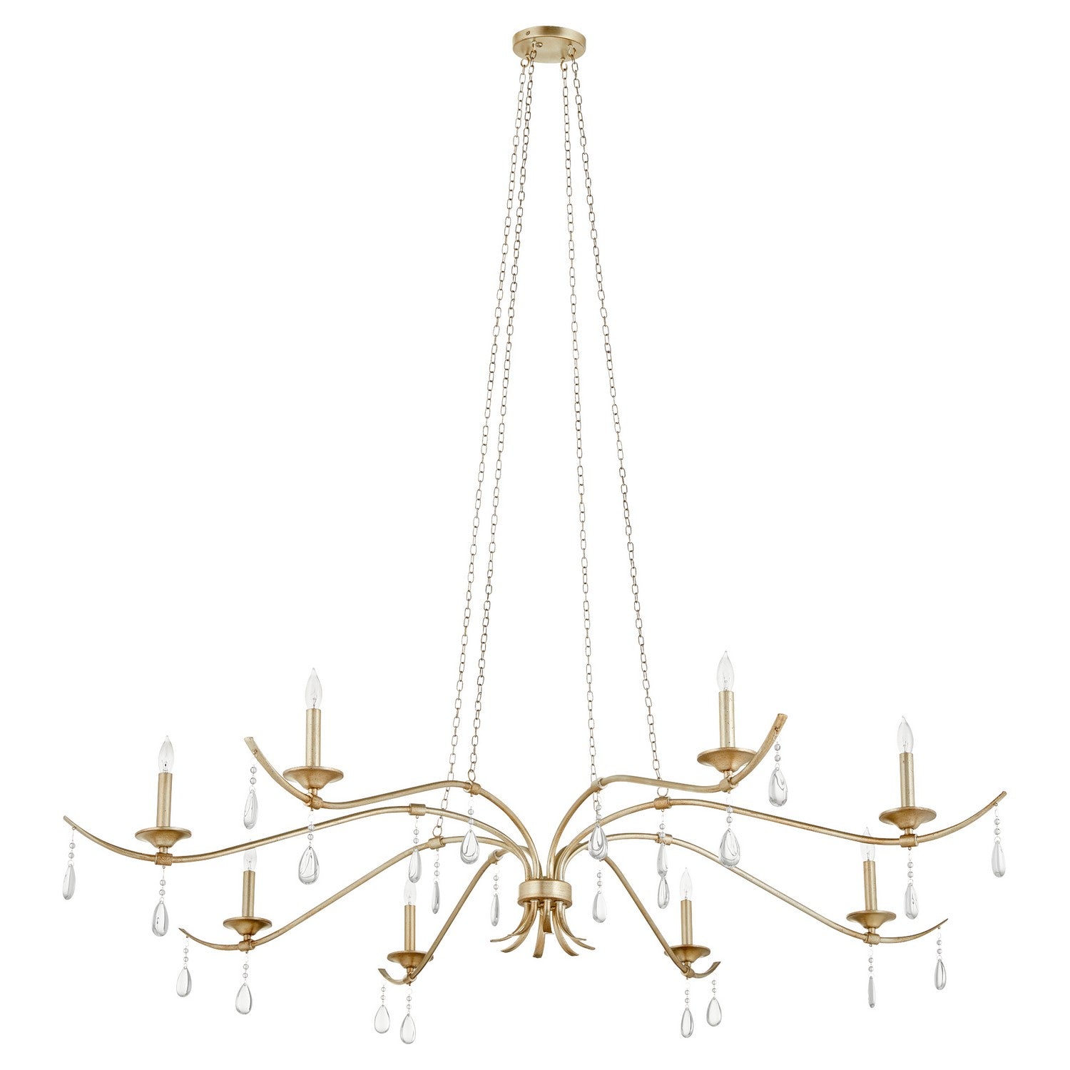 Quorum Lorelei 602-8-60 Chandelier - Aged Silver Leaf