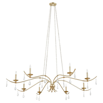 Quorum Lorelei 602-8-60 Chandelier - Aged Silver Leaf