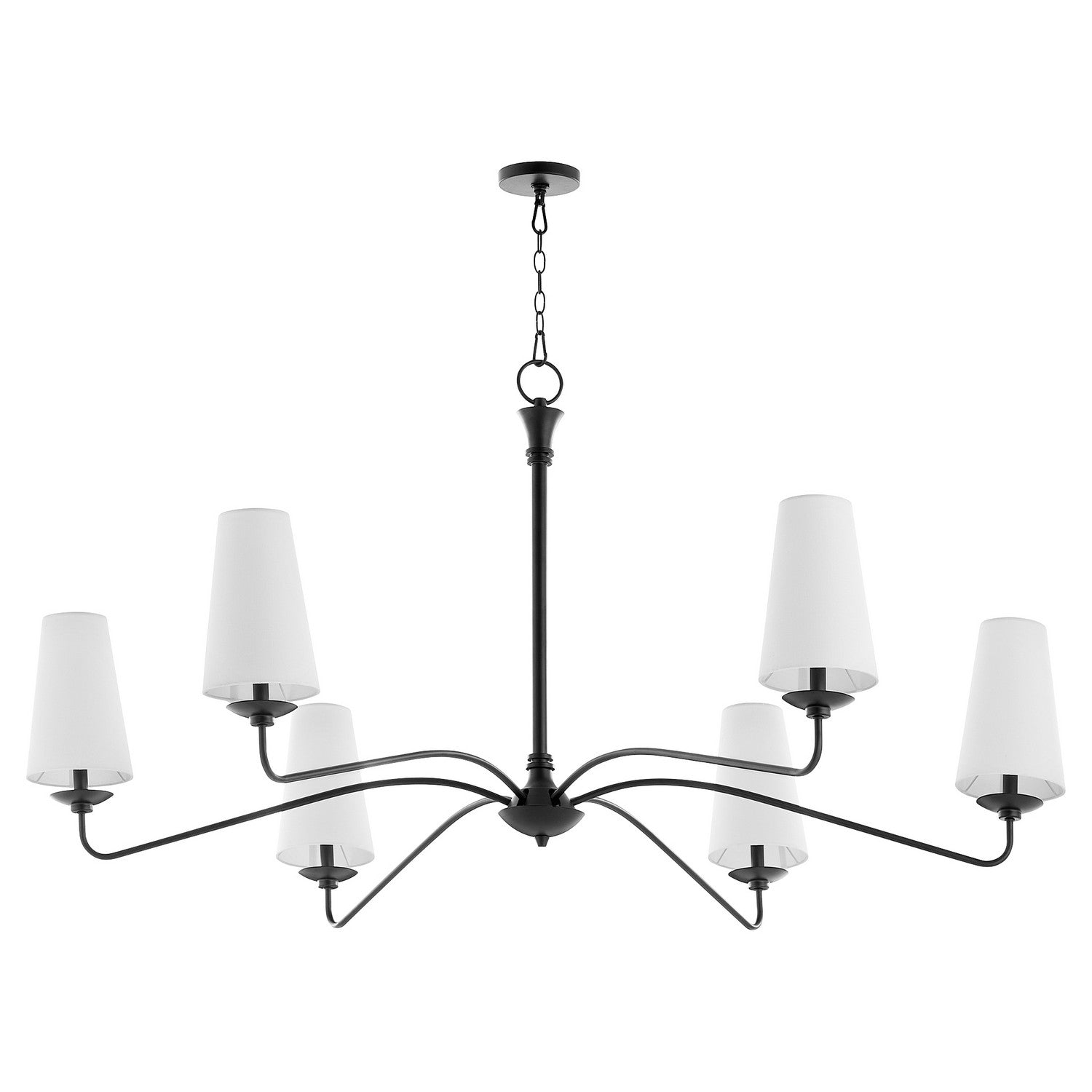 Quorum Euphora 636-6-59 Chandelier - Matte Black