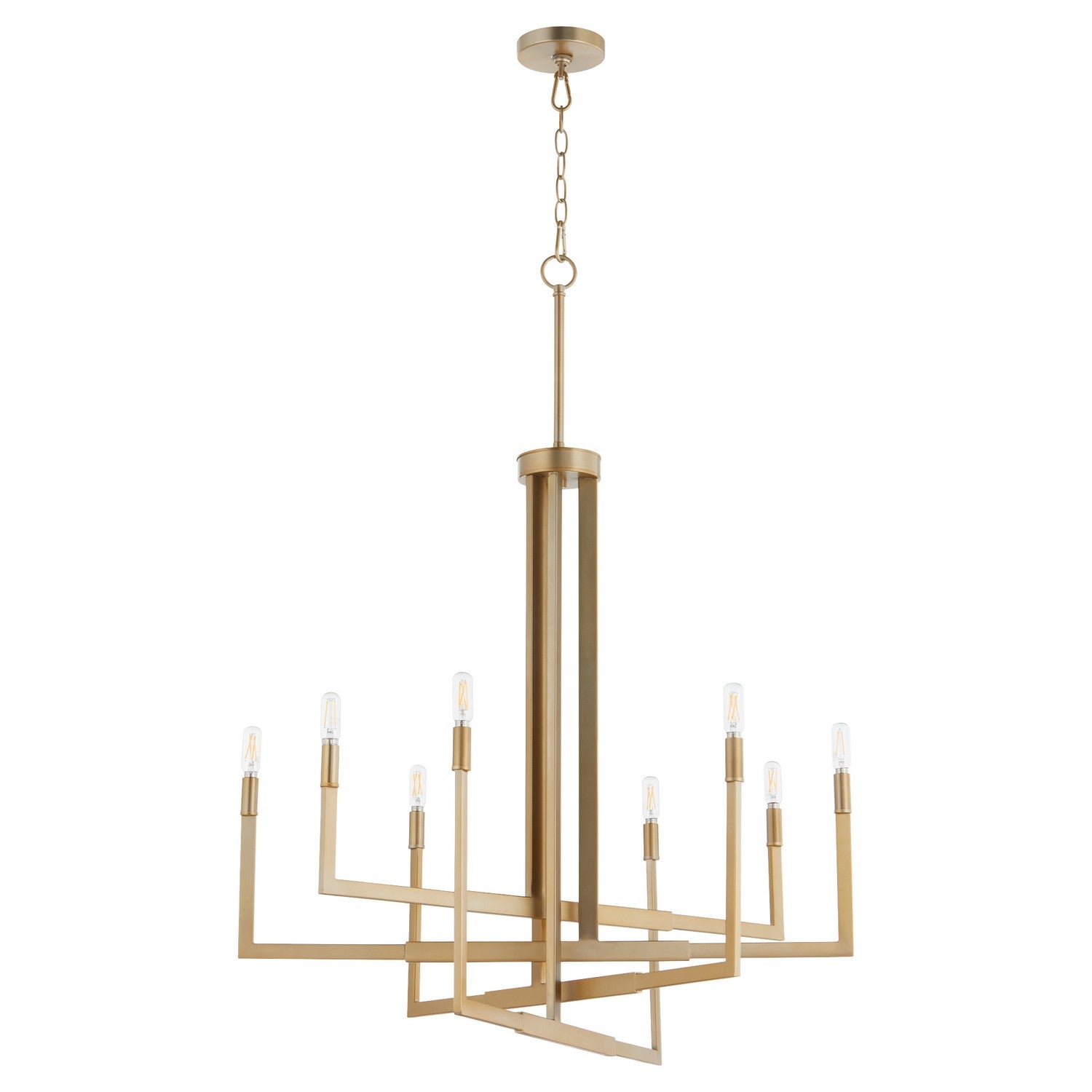 Quorum Bolero 6377-8-80 Chandelier - Aged Brass