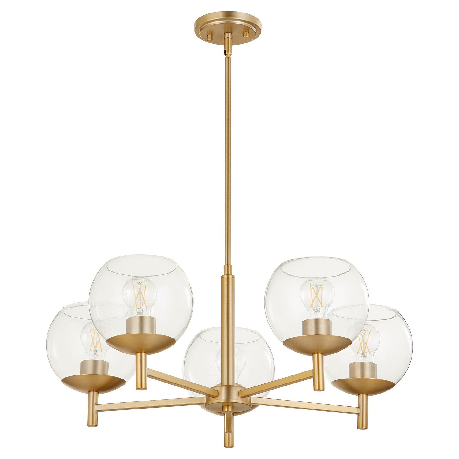 Quorum Lyon 678-5-80 Chandelier - Aged Brass