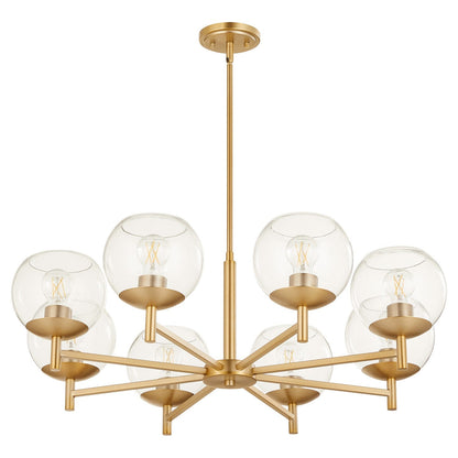 Quorum Lyon 678-8-80 Chandelier - Aged Brass