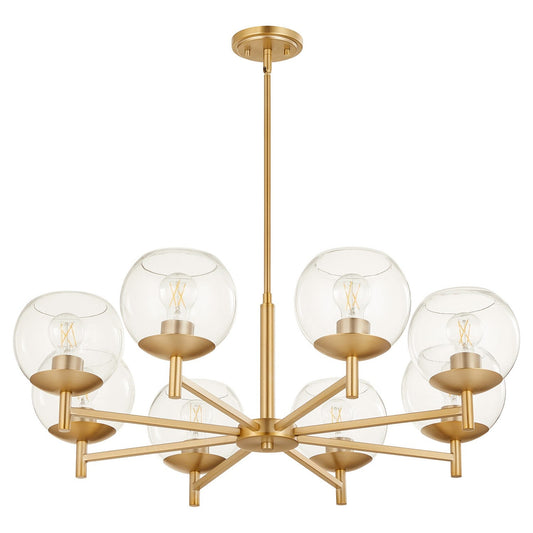 Quorum Lyon 678-8-80 Chandelier - Aged Brass