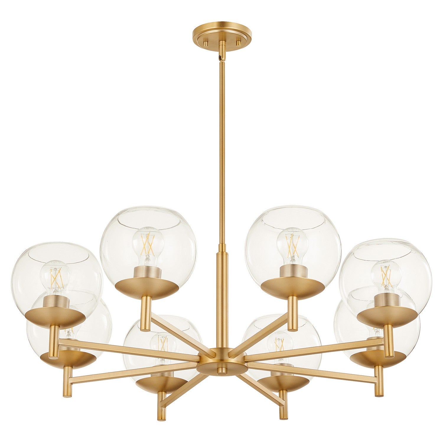 Quorum Lyon 678-8-80 Chandelier - Aged Brass