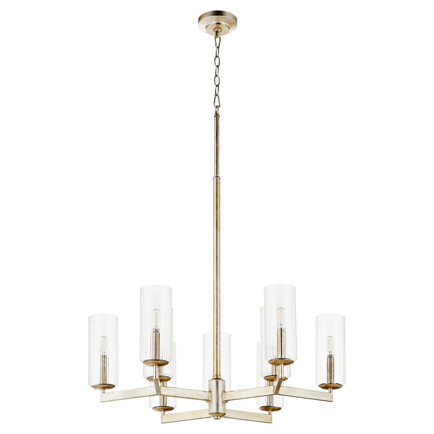 Quorum Merrick 674-9-60 Chandelier - Aged Silver Leaf