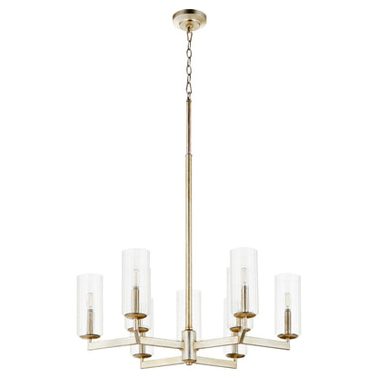 Quorum Merrick 674-9-60 Chandelier - Aged Silver Leaf