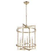 Quorum Merrick 874-6-60 Entry - Aged Silver Leaf