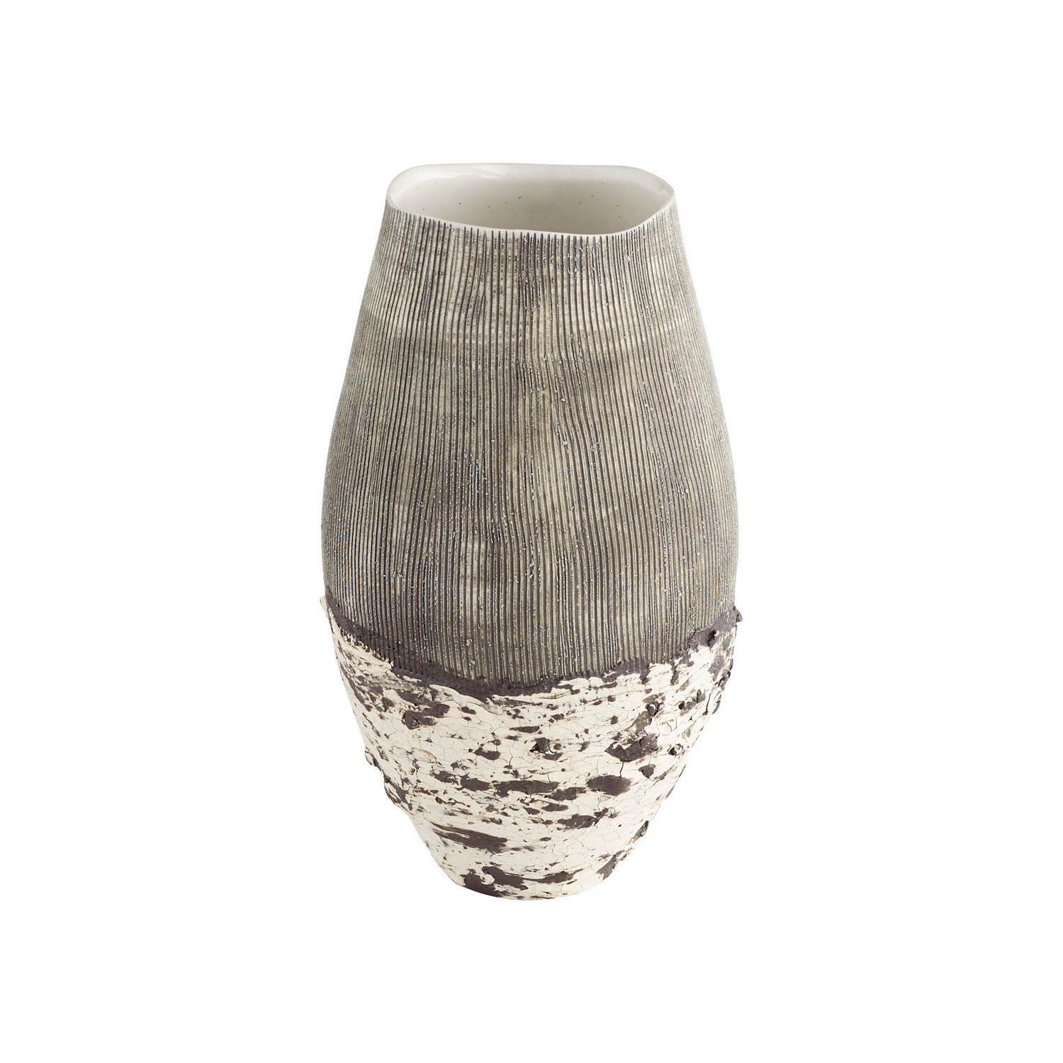 Cyan Design 11411 Calypso Vase - Off White - Brown - Small