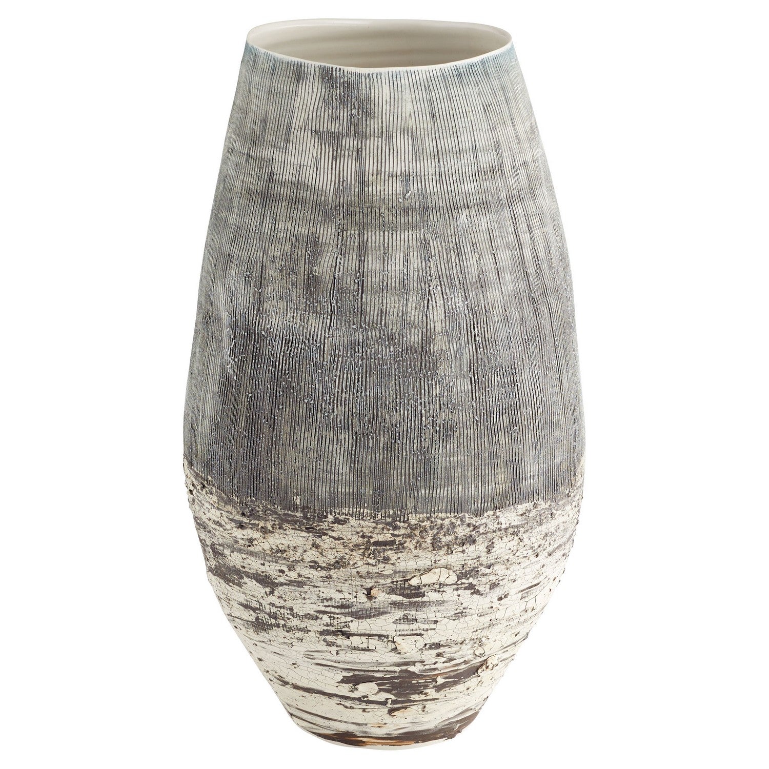 Cyan Design 11413 Calypso Vase - Off White - Brown - Large