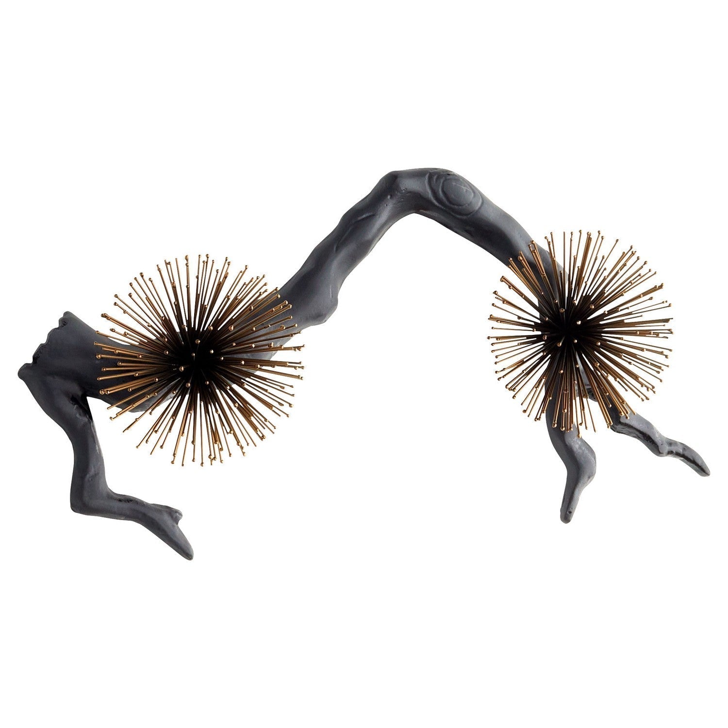 Cyan Design 11434 Ichiyo Wall Decor - Black - Gold Accents - Small