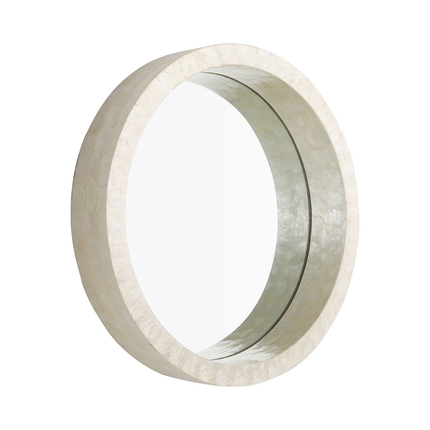 Cyan Design 11591 Triton Round Mirror - White - Small