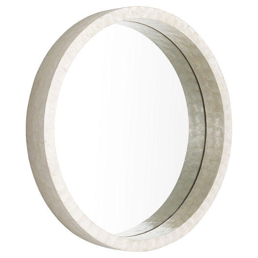 Cyan Design 11592 Triton Round Mirror - White - Large